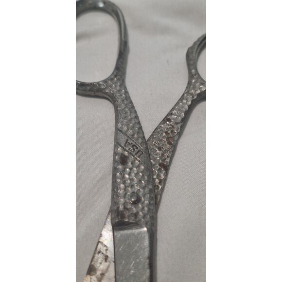 Vintage WISS USA Forged Steel Scissors 6” Hammered Handle Mid-Century - Picture 4 of 8